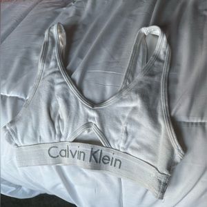 White Calvin Klein bra!!
